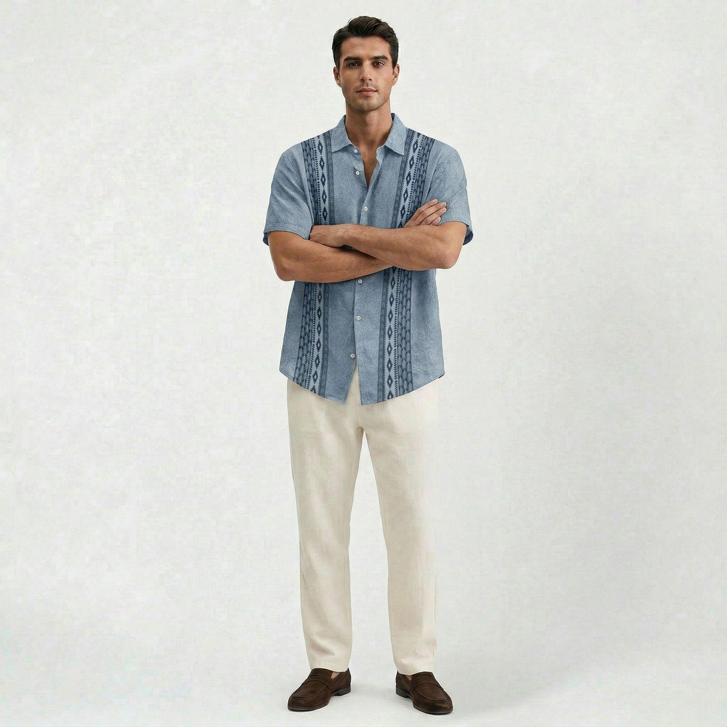 Chemise décontractée intemporelle pour homme, légère, coupe confortable et raffinée