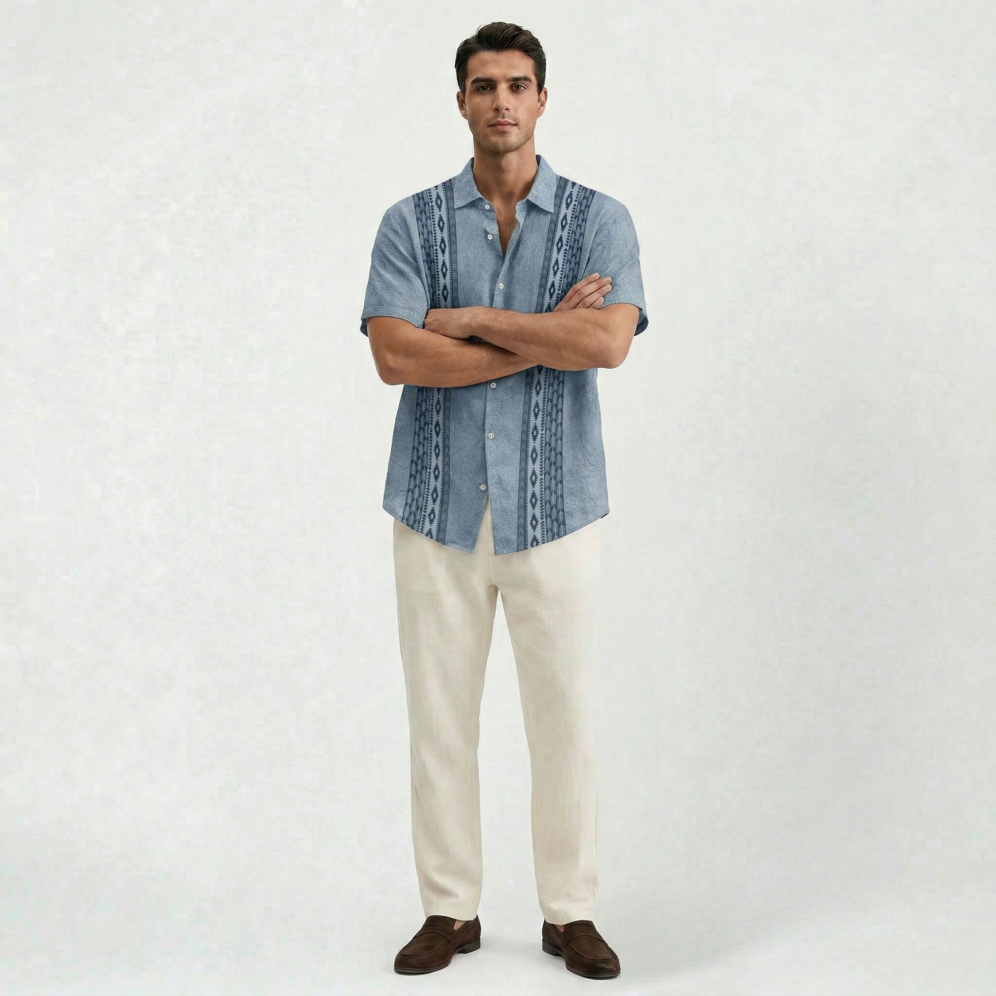 Chemise décontractée intemporelle pour homme, légère, coupe confortable et raffinée