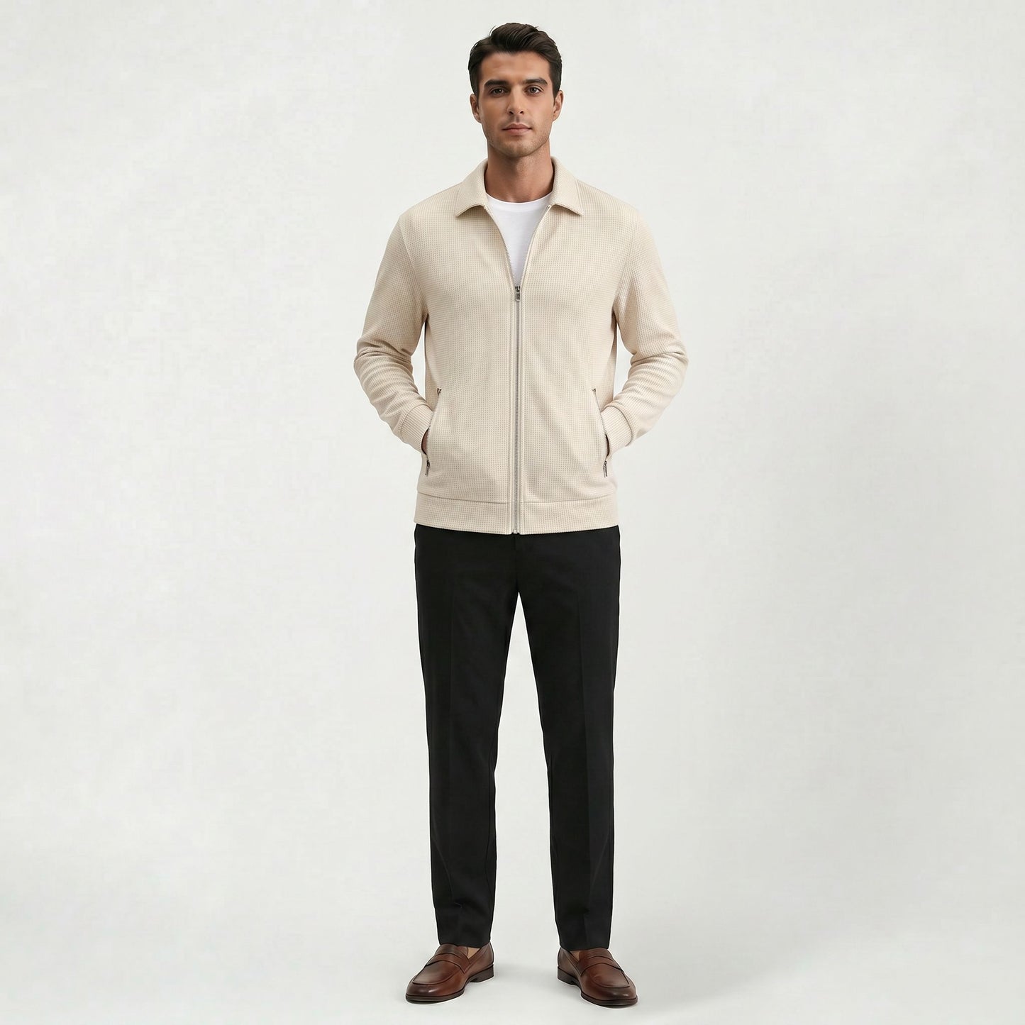 Veste légère homme coupe ample classique style intemporel décontracté