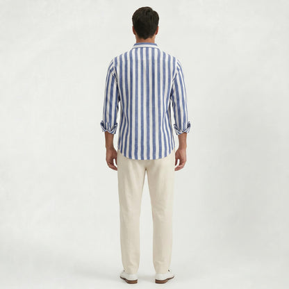 Chemise homme rayée coupe slim au style intemporel