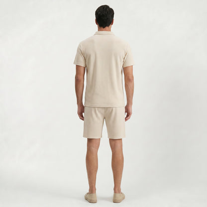 Ensemble décontracté deux pièces pour homme avec short, tenue légère d’été