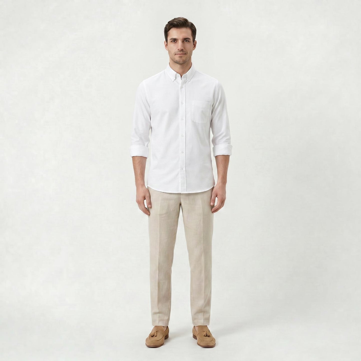 Chemise Homme Respirante à Manches Longues pour un Style Chic Décontracté