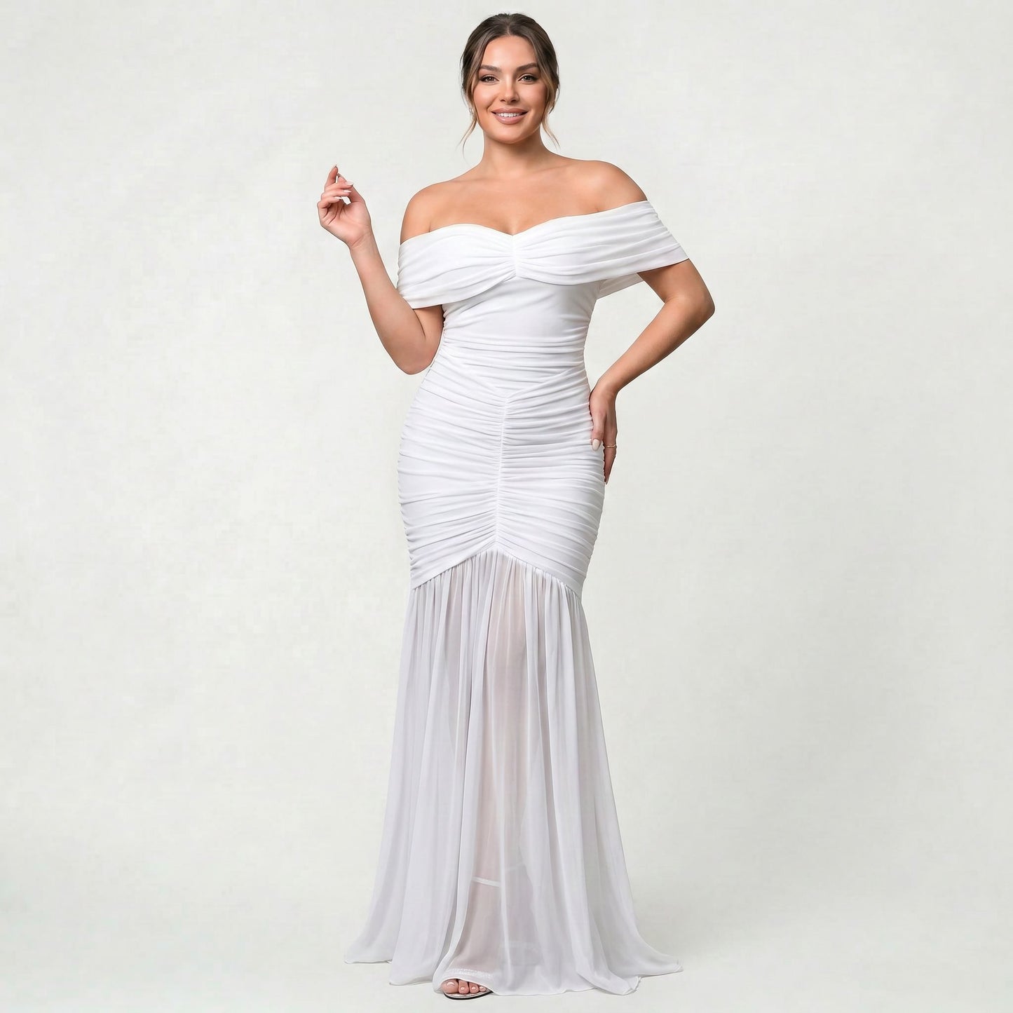 Robe Maxi Intemporelle pour Femme à Taille Élégamment Ajustée
