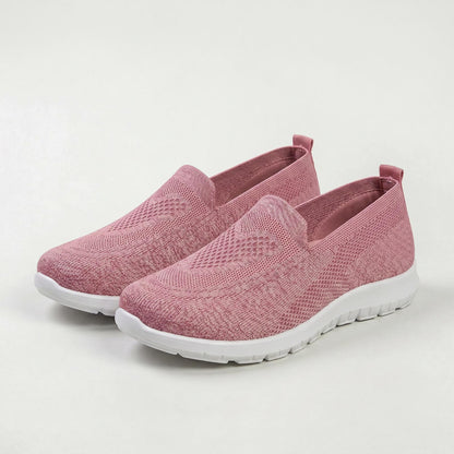 Chaussures plates à enfiler en maille pour femme, légères et confortables