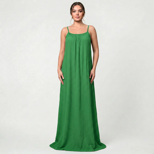 Robe longue d’été pour femme, légère, respirante et sans manches