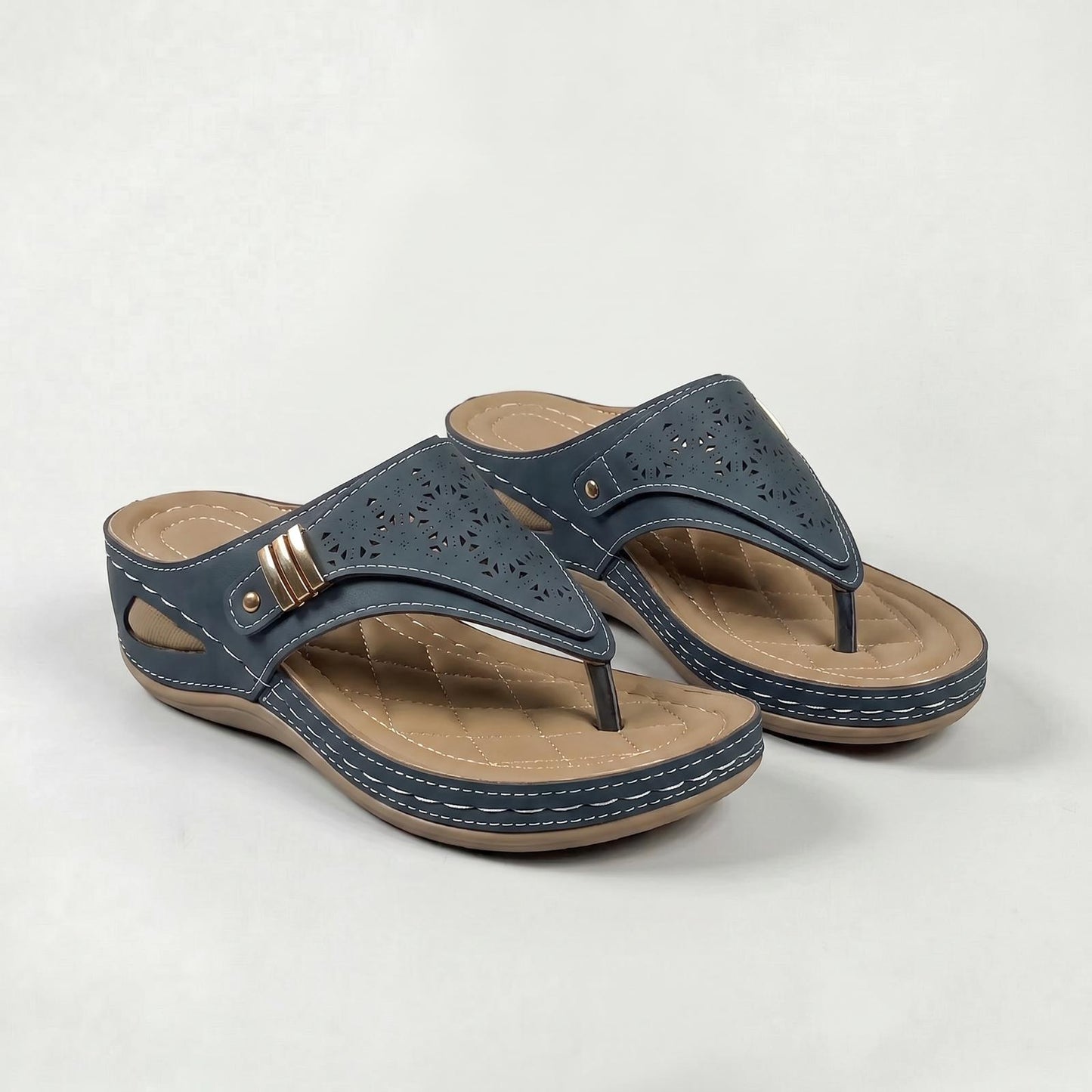 Sandales compensées à plateforme pour femme, confort respirant et style intemporel d’été