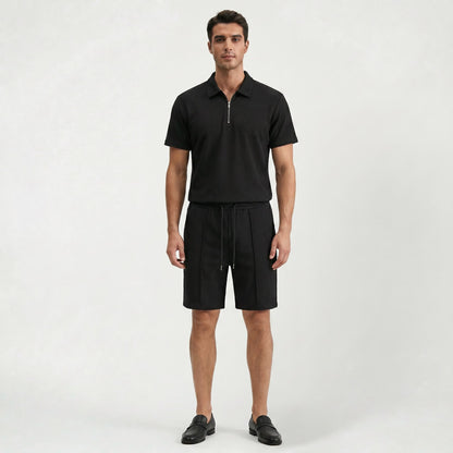 Ensemble décontracté deux pièces pour homme avec short, tenue légère d’été