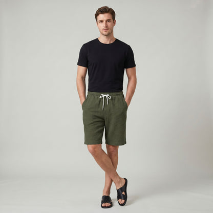 Short en Velours Côtelé Décontracté pour Homme Coupe Casual Esprit Bord de Mer