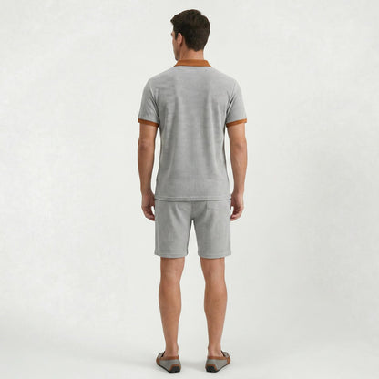 Ensemble gaufré décontracté pour homme, respirant pour un usage quotidien