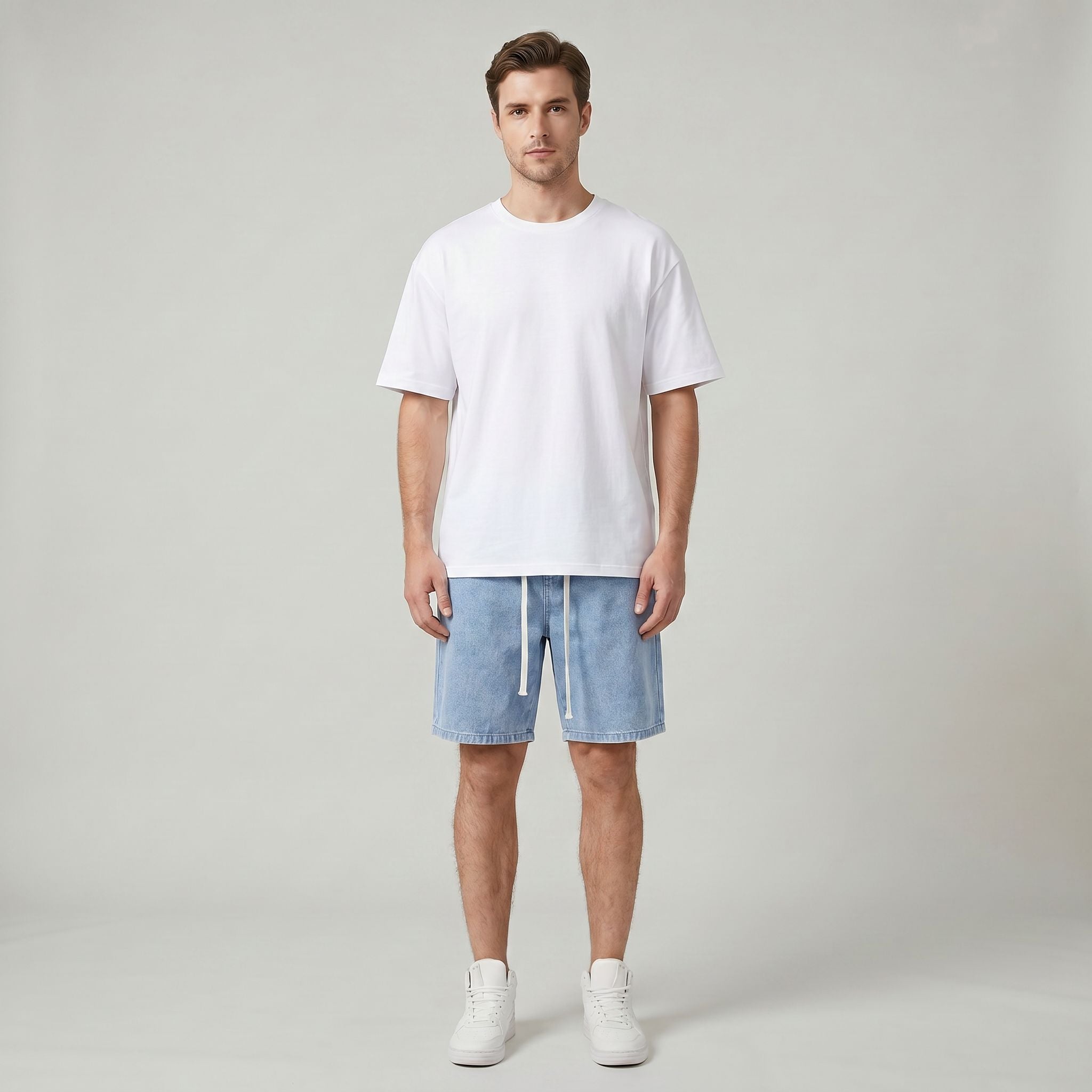 Short en denim léger pour homme avec taille stretch  idéal pour l’été