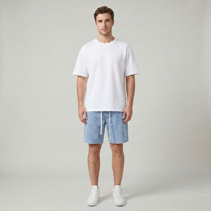 Short en denim léger pour homme avec taille stretch  idéal pour l’été