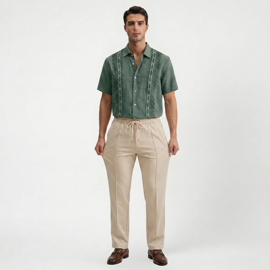 Pantalon décontracté homme coupe slim stretch confort au quotidien