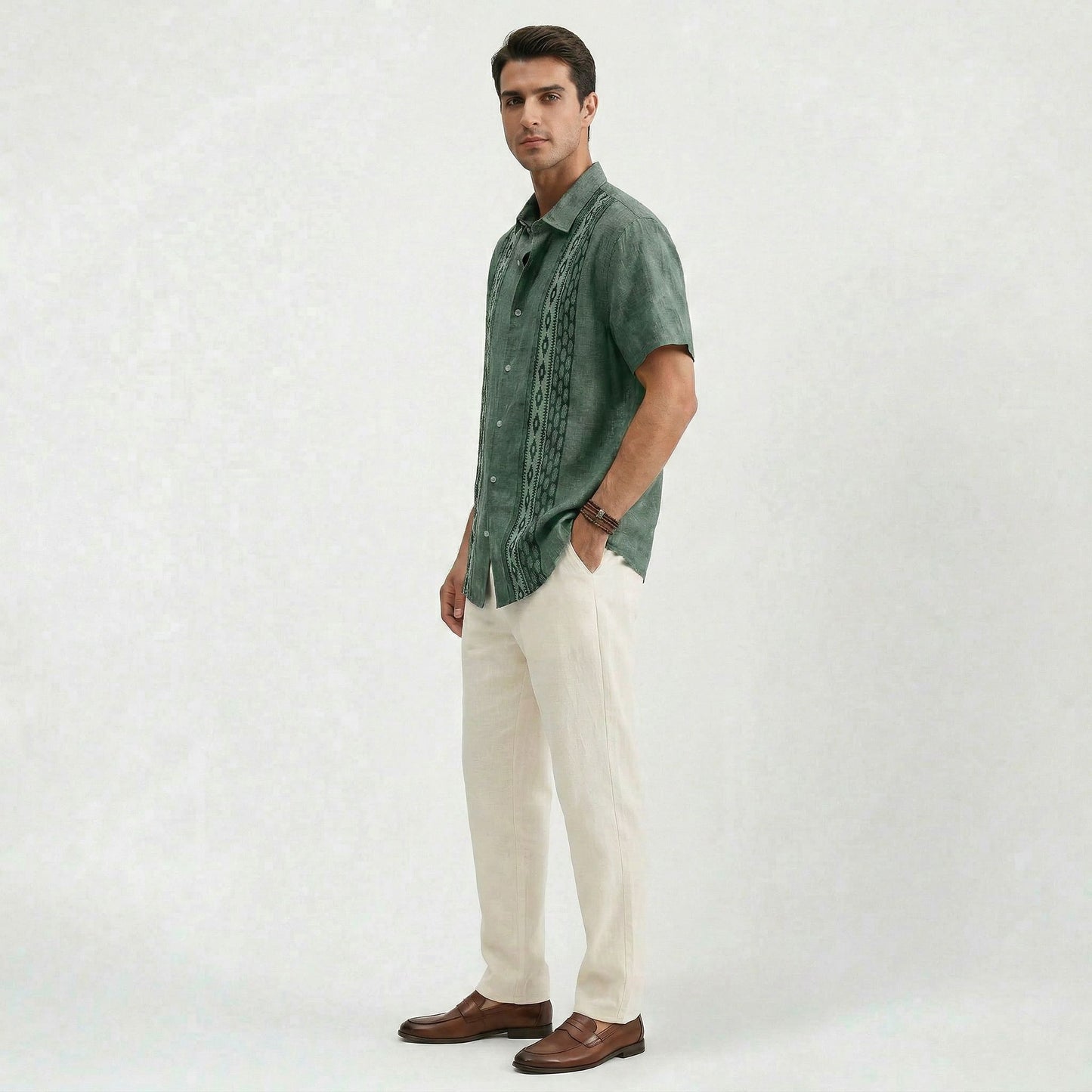 Chemise décontractée intemporelle pour homme, légère, coupe confortable et raffinée