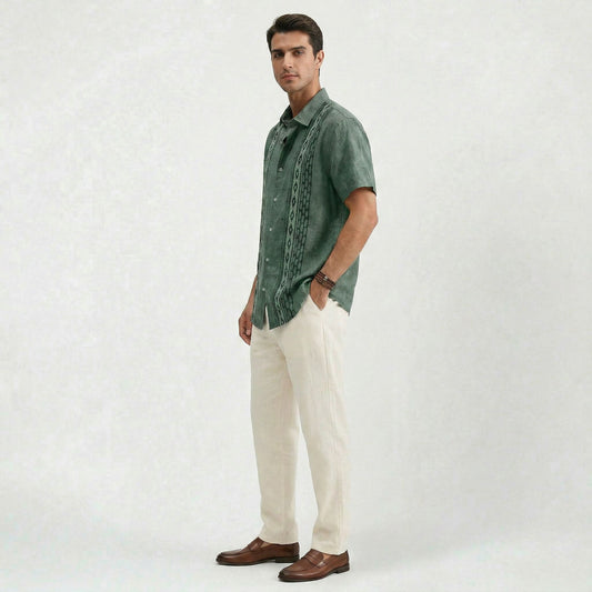 Chemise décontractée intemporelle pour homme, légère, coupe confortable et raffinée