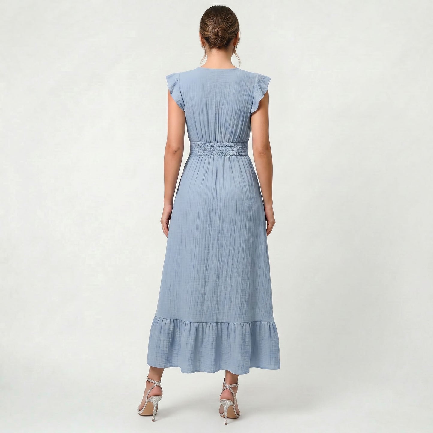 Robe Longue Sans Manches Femme Style Soirée Minimaliste Raffiné