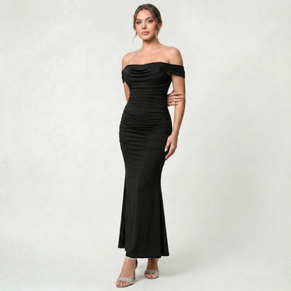 Robe Maxi Épaules Dénudées pour Femme pour Mariages et Réceptions