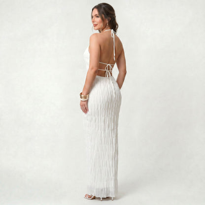 Robe Dos-Nu Respirante pour Femme en Maille Légère