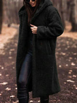 Fleece Coat, Warm Long Sherpa Outdoor Layer