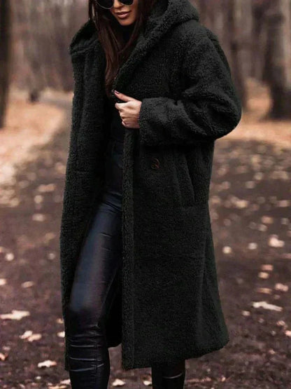 Fleece Coat, Warm Long Sherpa Outdoor Layer