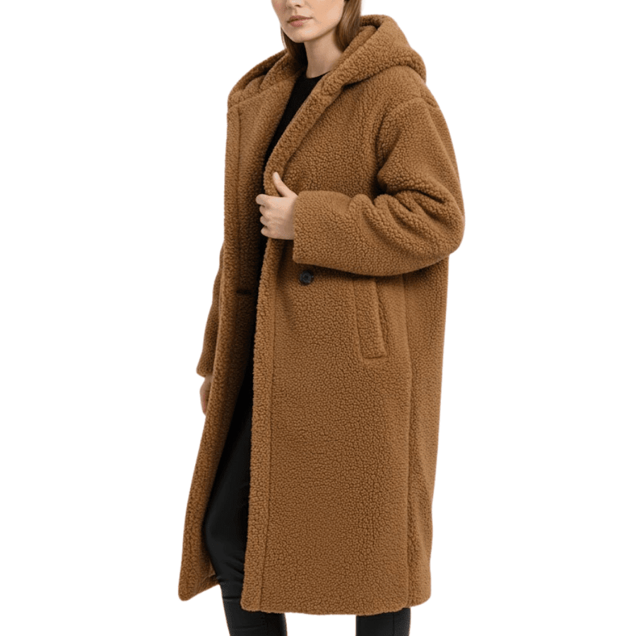 Fleece Coat, Warm Long Sherpa Outdoor Layer