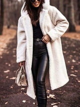 Fleece Coat, Warm Long Sherpa Outdoor Layer
