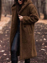 Fleece Coat, Warm Long Sherpa Outdoor Layer