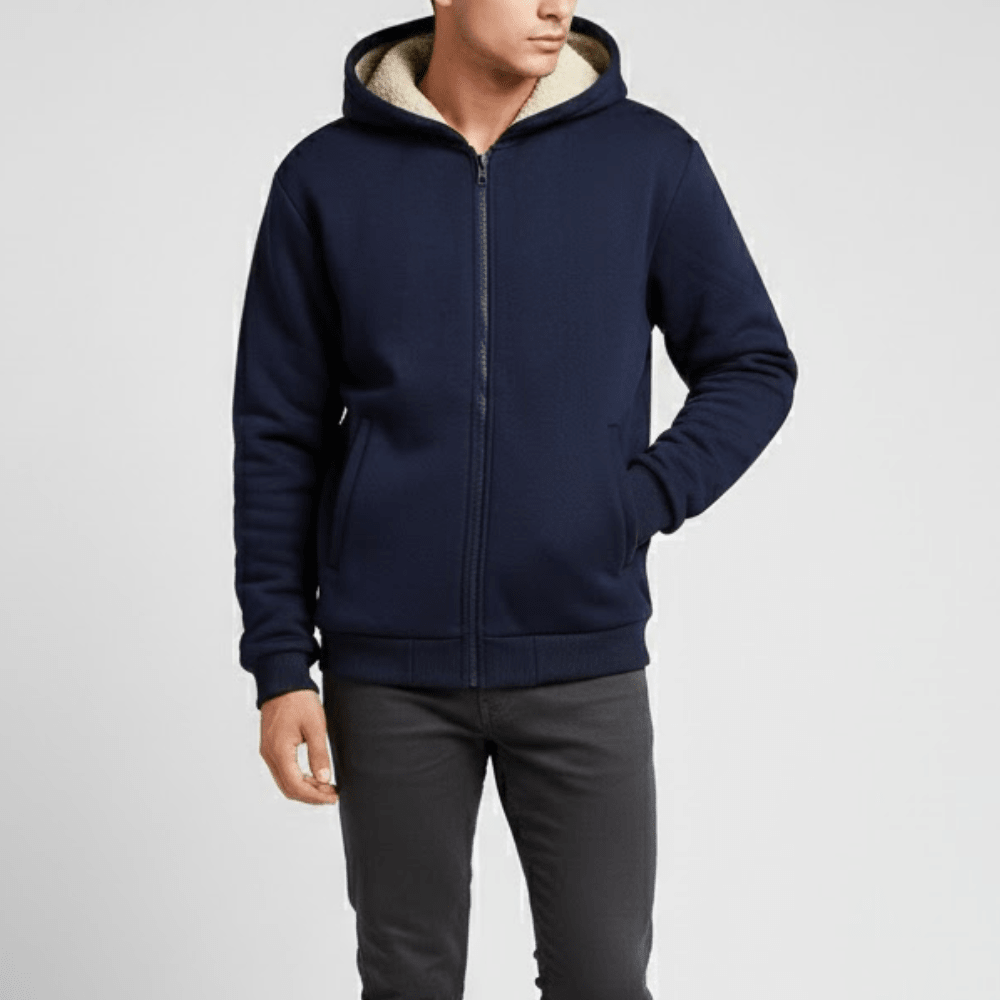 Fleece Hoodie – Sherpa-Lined Men’s Winter Layer