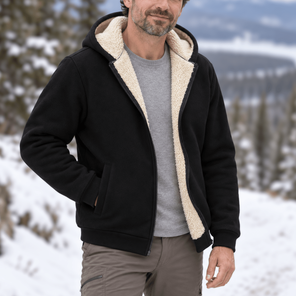 Fleece Hoodie – Sherpa-Lined Men’s Winter Layer