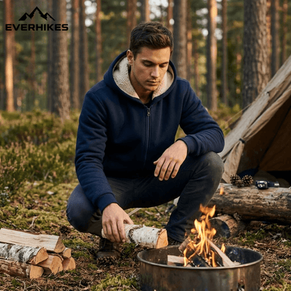 Fleece Hoodie – Sherpa-Lined Men’s Winter Layer
