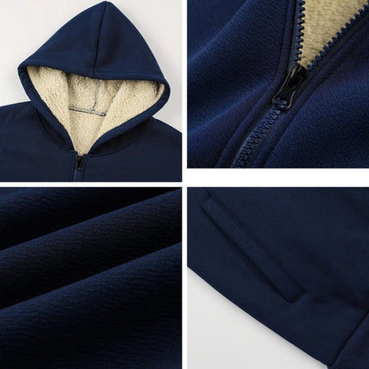 Fleece Hoodie – Sherpa-Lined Men’s Winter Layer