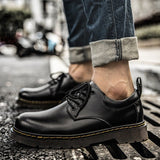 Oxford Shoes Leather Lace-Up for Men