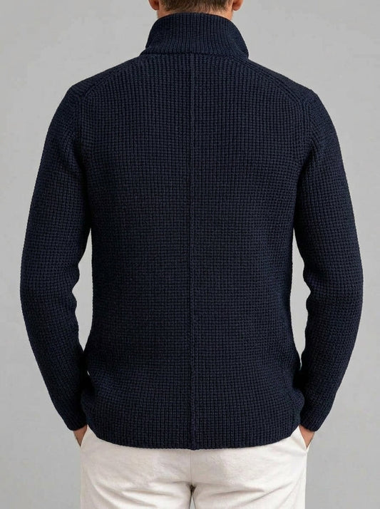 Men's wool-feel Cardigan - Classic Knit Cardigan