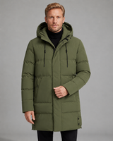 Men's Longline Hooded Puffer Coat