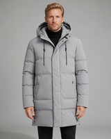 Men's Longline Hooded Puffer Coat