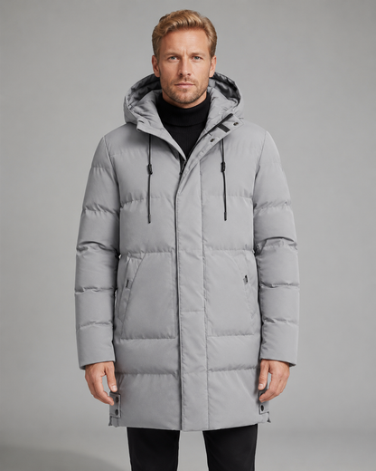 Men's Longline Hooded Puffer Coat