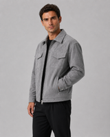 Men's Suede-Look Utility Zip Jacket