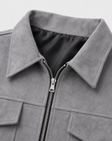 Men's Suede-Look Utility Zip Jacket