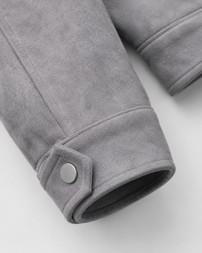 Men's Suede-Look Utility Zip Jacket