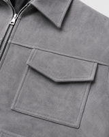 Men's Suede-Look Utility Zip Jacket