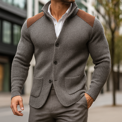 Men's Tailored Winter Button Pocket Blazer