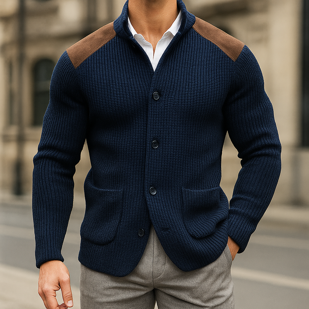 Men's Tailored Winter Button Pocket Blazer