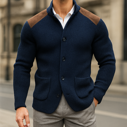 Men's Tailored Winter Button Pocket Blazer
