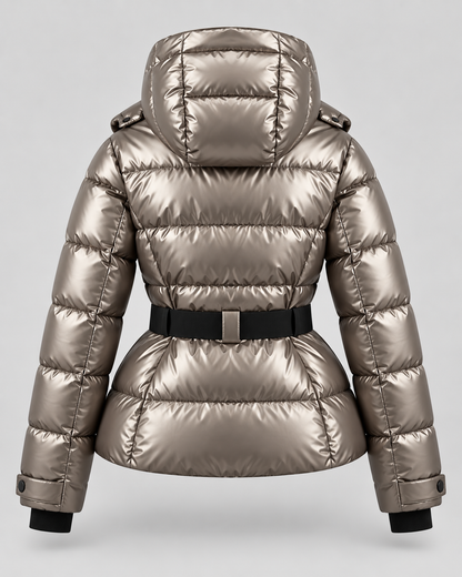 Women's Hooded Belted Puffer Jacket