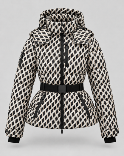Women's Hooded Belted Puffer Jacket
