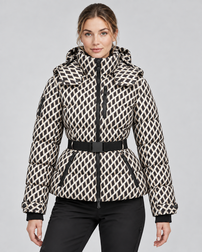 Women's Hooded Belted Puffer Jacket