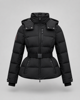 Women's Hooded Belted Puffer Jacket