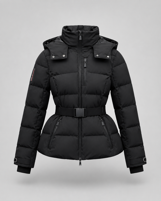Women's Hooded Belted Puffer Jacket