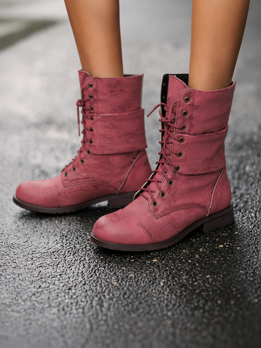 Women's Vintage Lace-Up Boots