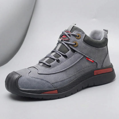 Men's Mid-Top Toe Cap Lace-Up Work Boots