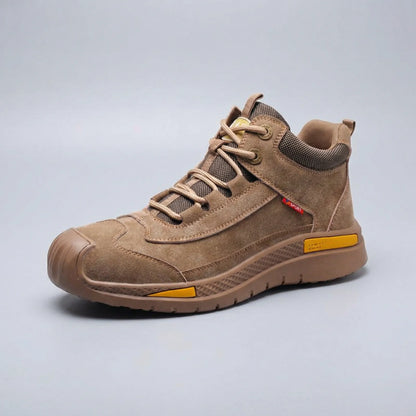 Men's Mid-Top Toe Cap Lace-Up Work Boots